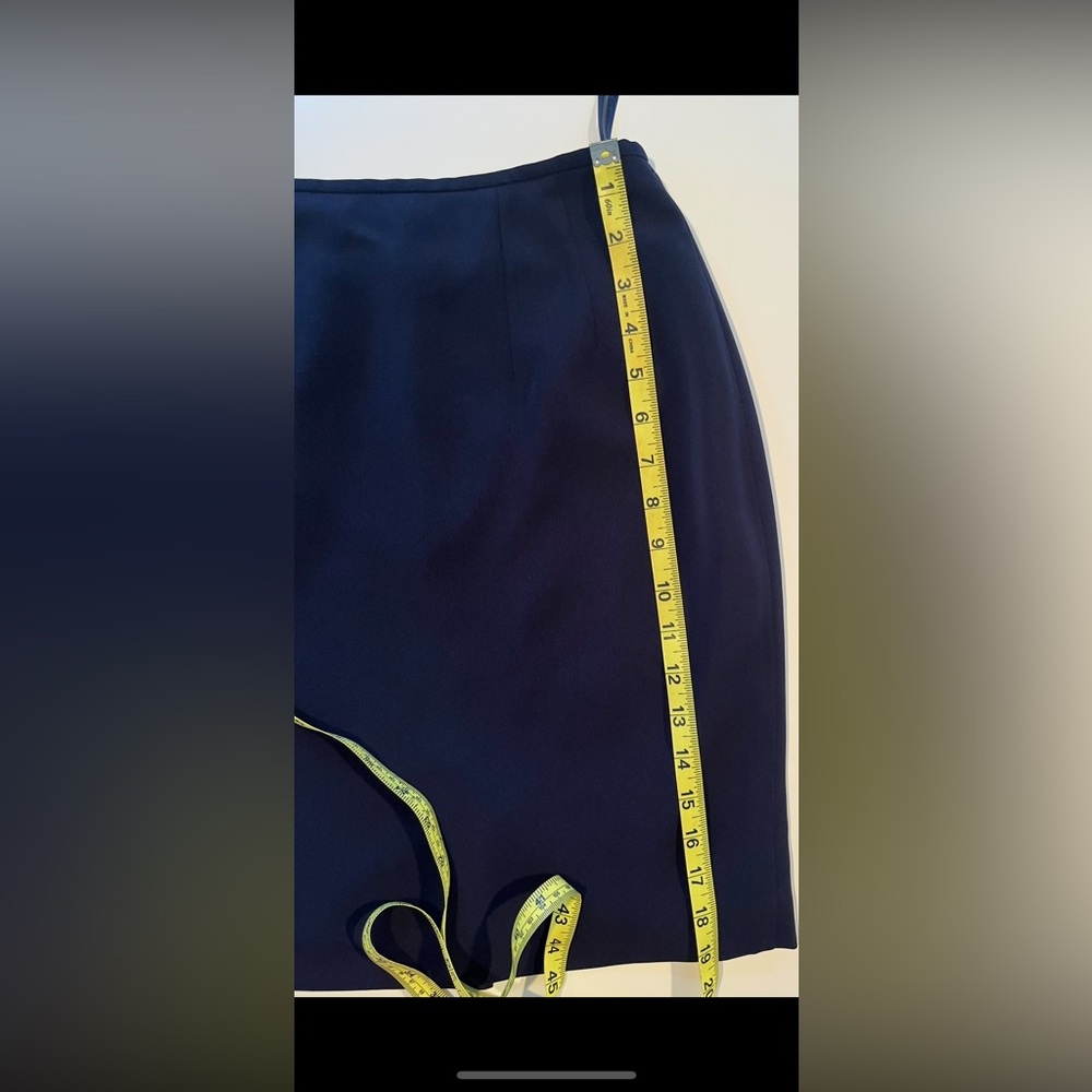 Charter Club Classic Navy Silk Lined Skirt 2p - Picture 4 of 5